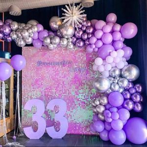 ballon orb rond bulle décoration anniversaire baptême violet
