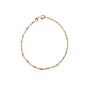 Bracelet En Maillons Ovales Scintillants - Plaqué Or 18 Carats - Bijouxia - Neuf Avec étiquettes