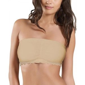 Soutien gorge bandeau beige clearance