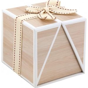 Panier cadeau bois - doré & noir - Spécialiste de l'emballage cadeau