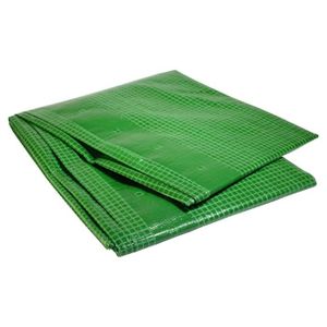 BACHE Bache de protection 170 g/m² - 4 x 3 m - Bache Verte - bache plastique - bache plastique transparente verte