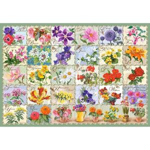 PUZZLE Puzzle 1000 pièces - Castorland - Fleurs Vintage -