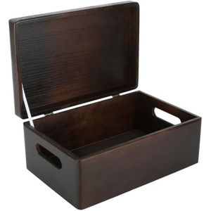 Petite Boîte En Bois Avec Couvercle - 20x15x10 Cm - Vide à Décorer - Pour Rangement Bijoux, Objets - Naturelle