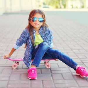 SKATEBOARD - LONGBOARD Skateboard Complet KEDIA - Rose - Pour Enfants, Ad