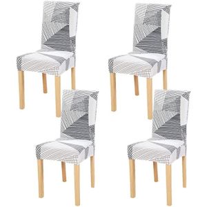 Housse De Chaise Extensible 2 Pièces Ystyle - Couvre Chaise Salle à Manger Moderne Café Foncé Lavable