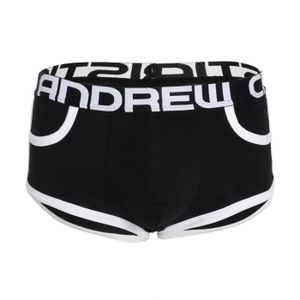 BOXER - SHORTY Andrew Christian - Sous-vêtement Hommes - Boxers Homme - ALMOST NAKED® Retro Pocket Boxer Black - Noir