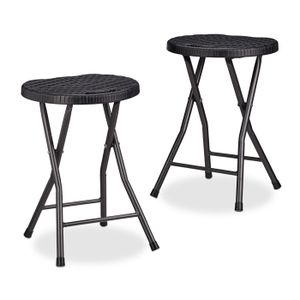 Tabouret Pliable En Plastique Plastique Petit Banc Portable Poignée
