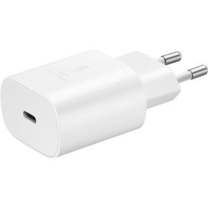 CHARGEUR TÉLÉPHONE Chargeur secteur RAPIDE - 25W - SAMSUNG - Port USB Type C (sans câble) - Blanc