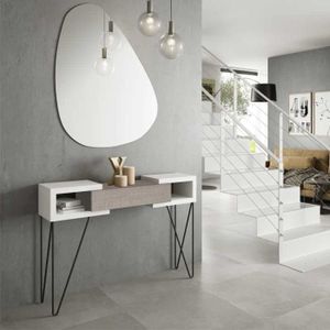 Console Chene Metal Achat Vente Pas Cher Console extensible quattro pieds metal. console chene metal