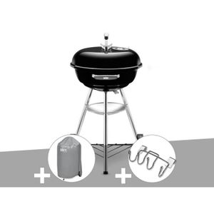 BARBECUE Barbecue Weber Compact Kettle 47 cm - WEBER - Charbon - Sur chariot
