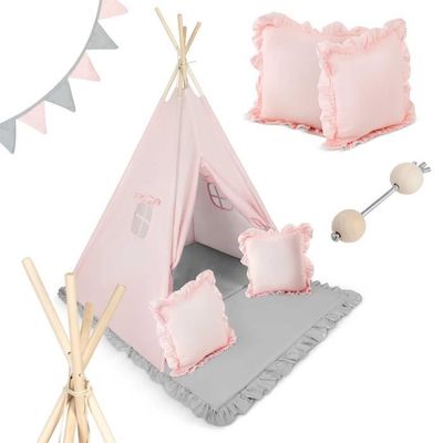 Tente Tipi Enfant Nukido Teepee Tente Pour Enfants Avec Guirlande Et Lumières Tipi Pour Enfant