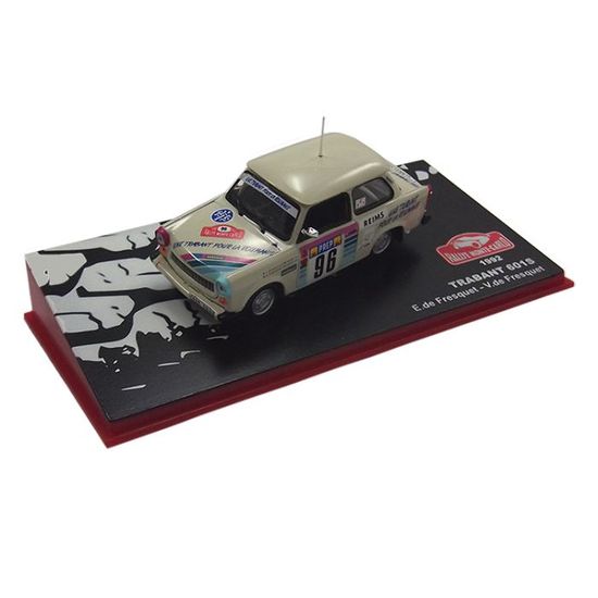 Maquette Trabant 601 Rallye Monte-Carlo 1970 - Pilote Franz Galle - Échelle 1/43 - Décals Virate - Réf V186