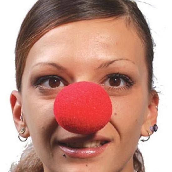 AWAVM - 30 Nez De Clown Rouges En Éponge - Accessoire Déguisement Fête, Halloween, Cirque (5cm)