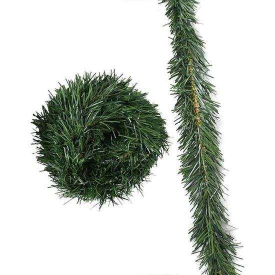 Guirlande De Noël CCINEE 10m Verdure Artificielle Avec Neige Et 24 Nœuds Rouges - Décoration Festive Pour Sapin, Escalier Et Maison