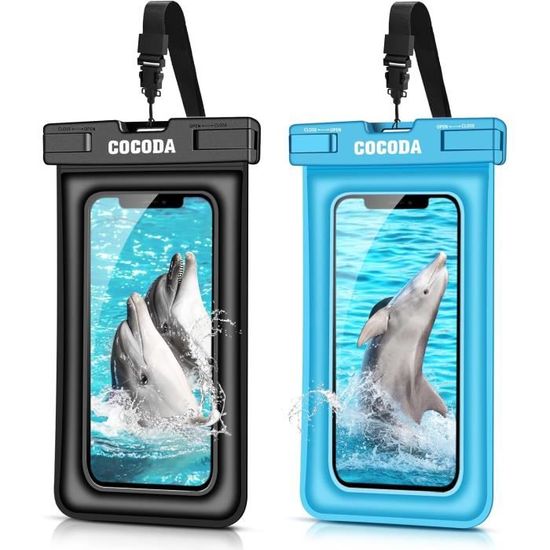 Lot De 2 Pochettes étanches Pour Smartphone YOSH - IPX8, Flottantes, Compatible Jusqu'à 7,5 Pouces