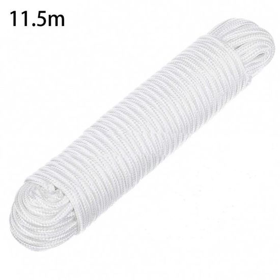 Corde double tressée Ben-Mor, nylon, blanche, 400 pi x 1/2 po 60393