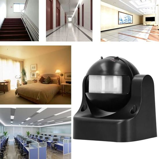 Naroote Détecteur De Mouvement De Remplacement, Détecteur De Mouvement Infrarouge PIR De Sécurité à 180 Degrés Pour Travaux Légers, Noir En Destockage Et Reconditionné Chez