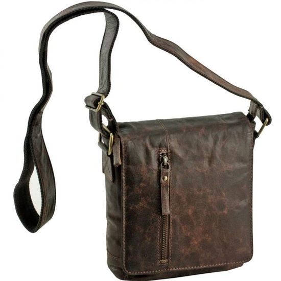 Harold #39 s Crunchy sac à bandoulière en cuir 27 cm 218302 03 braun