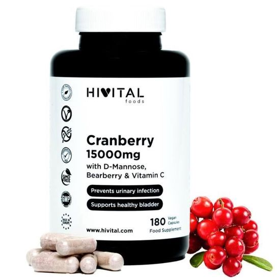 Canneberge 12000mg & Vitamine C 80mg - 120 Comprimés SimplySupplements, Neuf