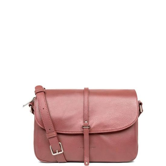 Sac port travers Lancaster ref 45325 Rose Antique 25 18 8 Marron