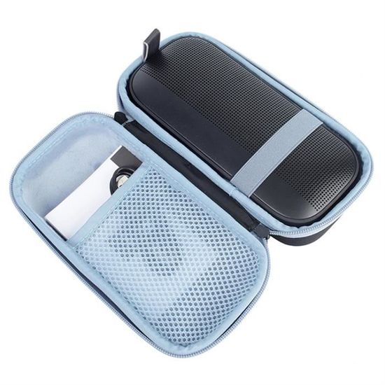 Étui Rigide De Protection Pour Enceinte Bose SoundLink Plus - Housse Nylon Et EVA, Étanche, Avec Bandoulière Et Poches - Bleu Foncé