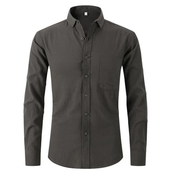 Chemise Homme à Manches Longues - Imprimé Chat Abstrait - Coupe Droite, Polyester Doux - Idéale Casual Ou Semi-formel