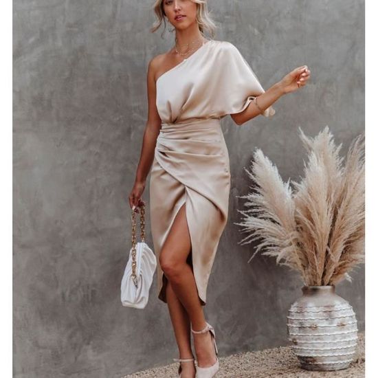 Robe satin évasée deals