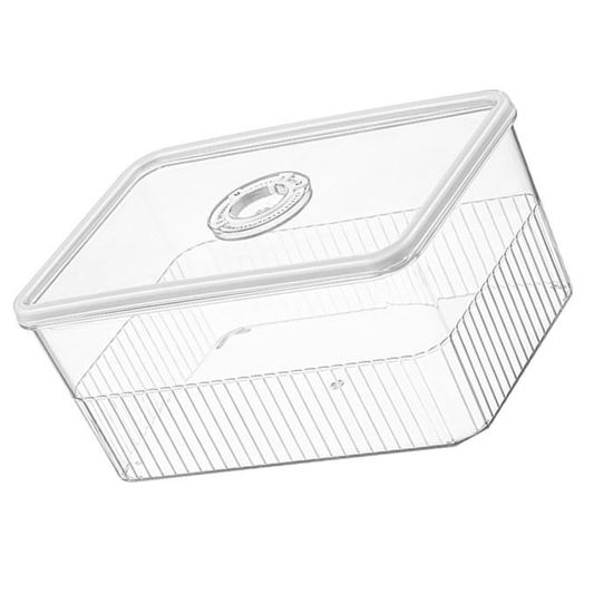 Lot 5 Boîtes Rangement Réfrigérateur Accmuzzy - Transparent Avec Panier égouttoir - Hermétique