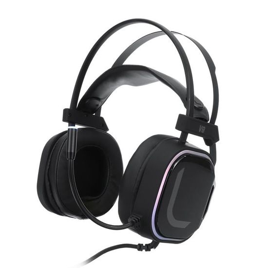 Jedel Casque Gaming Casque PC Ultra-Léger Stéréo Lumière Stéréo Bass Anti-Bruit PS4 PC