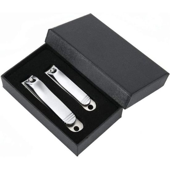 Kit Manucure/pédicure 7 Pièces En Acier Inoxydable Noir - Neuf