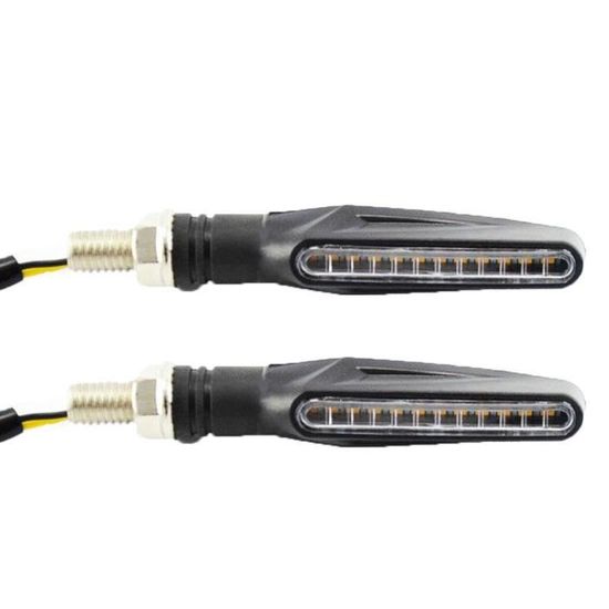 Clignotants LED Mini Moto 12V E32 - Lot De 2, étanches IP67, Alliage Zinc, Pour Moto Et Trottinette électrique (Ambre) - 8