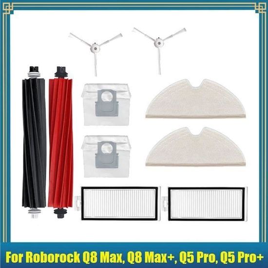 Kit Accessoires Pour Aspirateur Robot Monsga MS1 MAX - Brosse, Filtre, Sac Poussière, Chiffon - Lot C