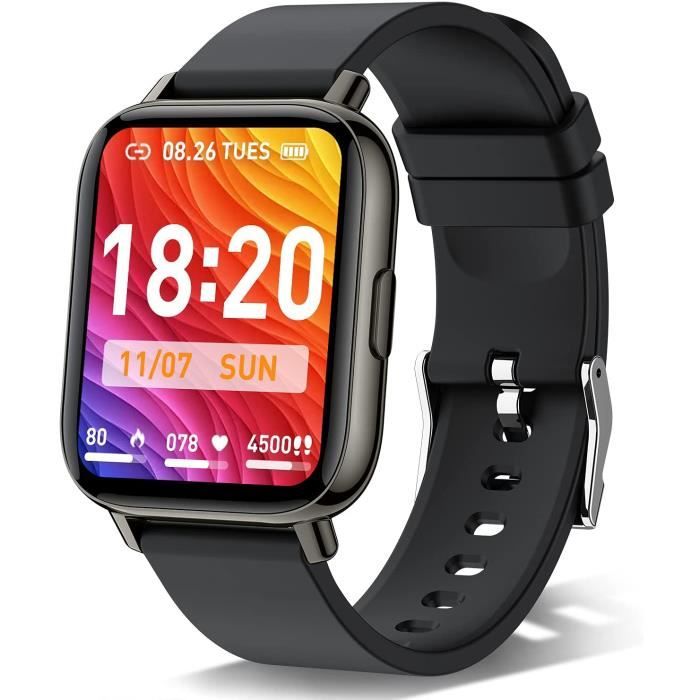 Montre Connectée Homme Femmes Enfant, Smartwatch Gps Sport Podometre