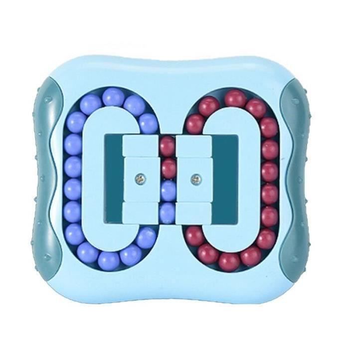 Magic Bean Cube Rotatif – Puzzle créatif en forme de cube de doigt, jouet éducatif de décompression manuelle. Cadeau idéal po - Bleu - Jeux - Jouets