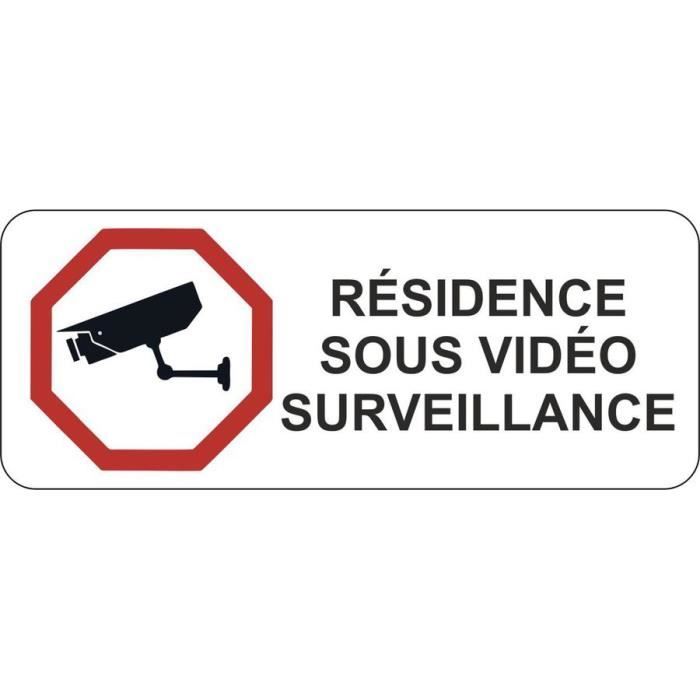 Autocollant sticker maison vidéo surveillance alarme
