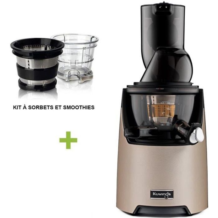 Pack promo Kuvings EVO 820 Champagne + Kit à smoothies et sorbets - Extracteur De Jus Vertical