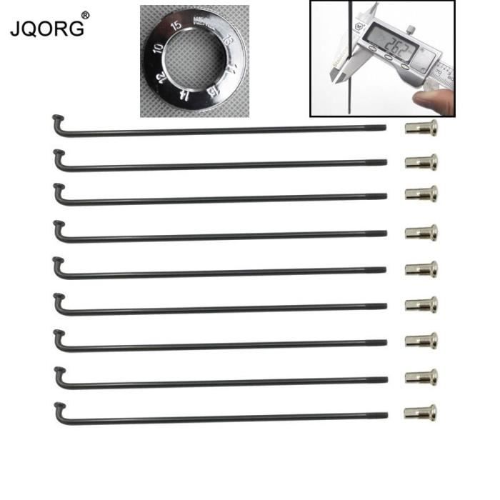 Pièce Détachée,Rayons e bike 12G 2.6mm couleur noire j bend rayons de roue de moteur de vélo électrique diamètre 2.6mm - Type 180mm