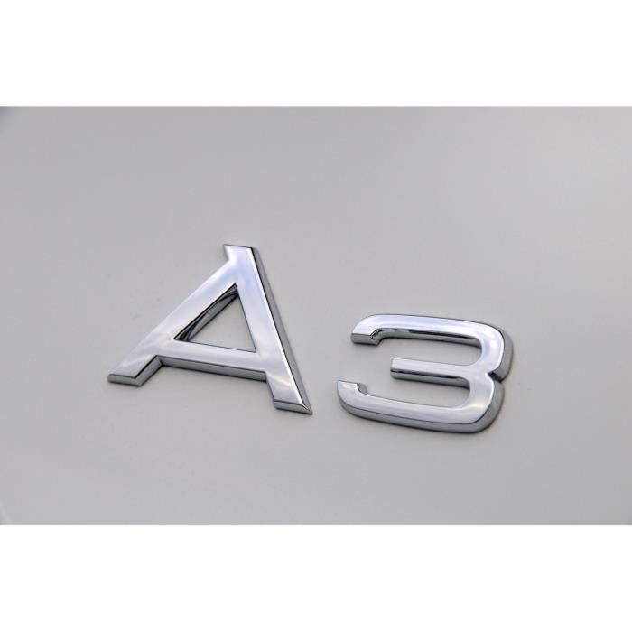 Logo coffre A3 Audi chromé voiture emblème sigle insigne