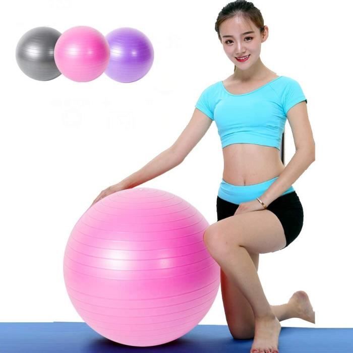 SWISS BALL Exercice Yoga AntiBurst Gym Ball 55cm 65cm 75cm Extra Thick Swiss Ball avec Pompe Convient pour Home Gym Office Cha376