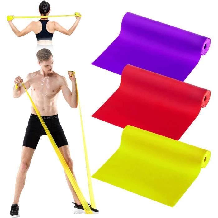 Lot de Bandes de résistance 3 Bandes de résistance en 3 résistances de résistance pour entraînement de Fitness Theraband Resistance