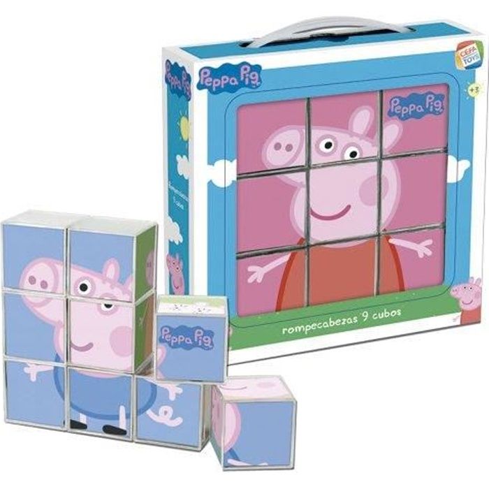 Cefa Toys Peppa Pig - Puzzle, 9 Cubes 88233 88233