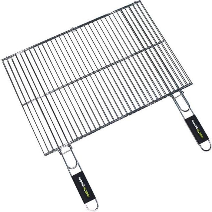 Grille 40 60 Sunday grille de barbecue chromée 67 x 40 cm: : Jardin
