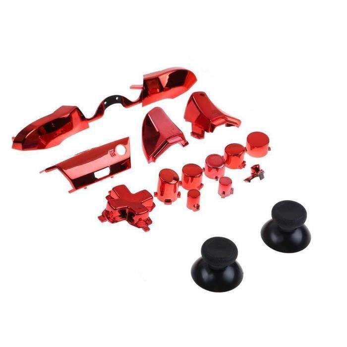 DAMILY® Accessoires de modification de manette de jeu Jeu de boutons de poignée XBOX ONE 3,5 mm-rouge
