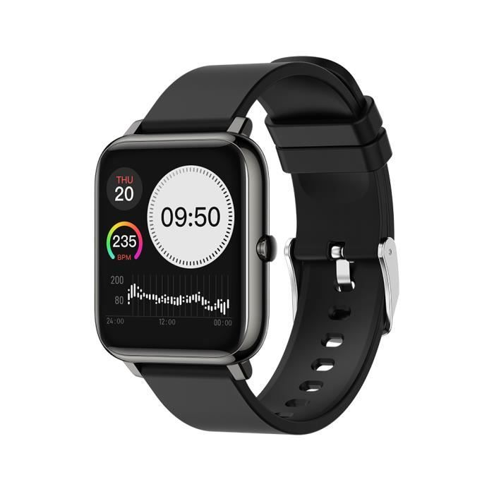 Montre connectée sport multifonction surveillance de la santé grand écran IPS bluetooth IP67 -Noir