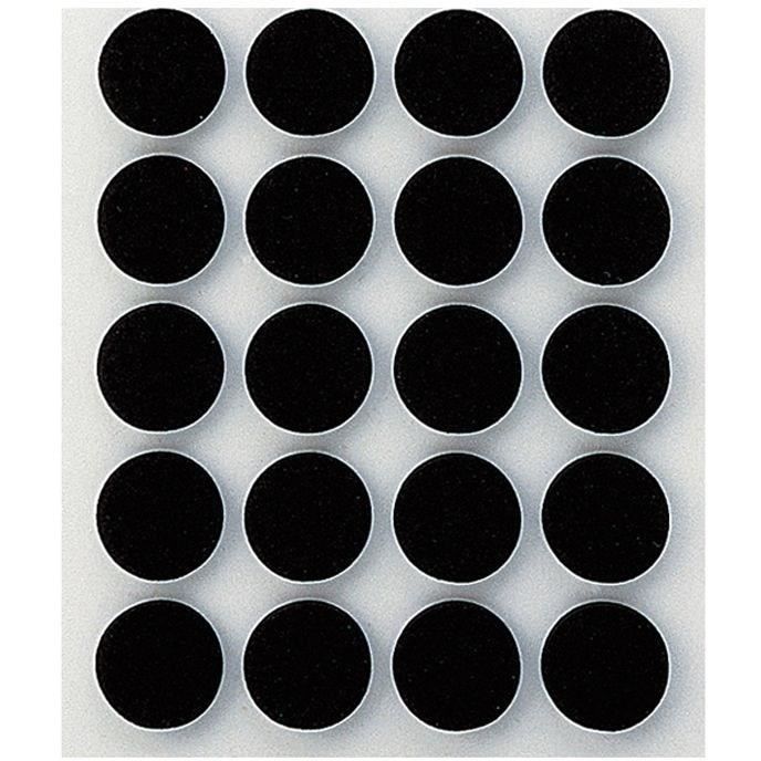 INOFIX - Anti-dérapant Adhésif Ø17mm noir par 20 en blister