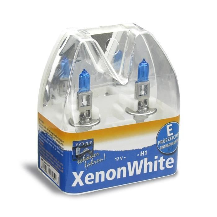 2 AMPOULE XENON H1 100W SUPERWHITE JOM - VERRE COBALT