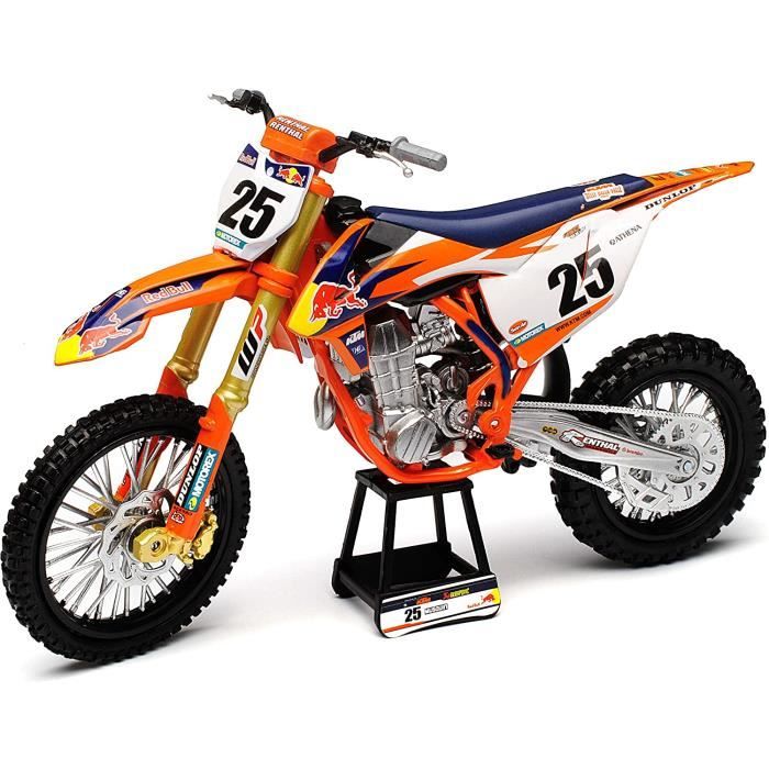 Moto Miniature New Ray KTM 450 SX-F Marvin Musquin Nr 25 Red Bull Supercross 1/6 Modell