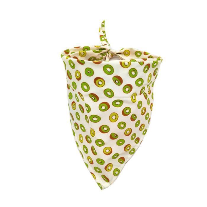 4 pièces bavoir pour animaux de compagnie confortable respirant mode fruits imprimé doux chien écharpe foulard COFFRET BIBERONS