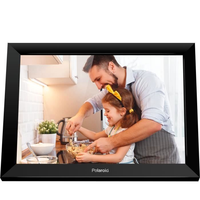 Cadre photo numérique connecté 10.1 pouces avec écran tactile - application PhotoLink pour smartphone - micro SD - POLAROID