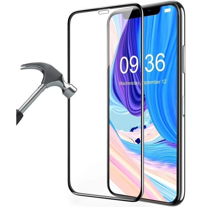 ultra mince anti-rayures (Noir) bord à bord Film verre trempé protection écran pour Apple iPhone XR 6.1\